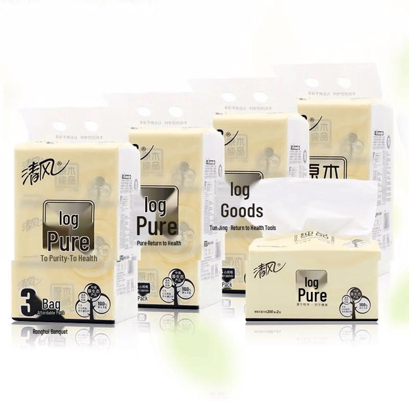 Qingfeng Classic Virgin Wood 2-Ply Facial Tissues