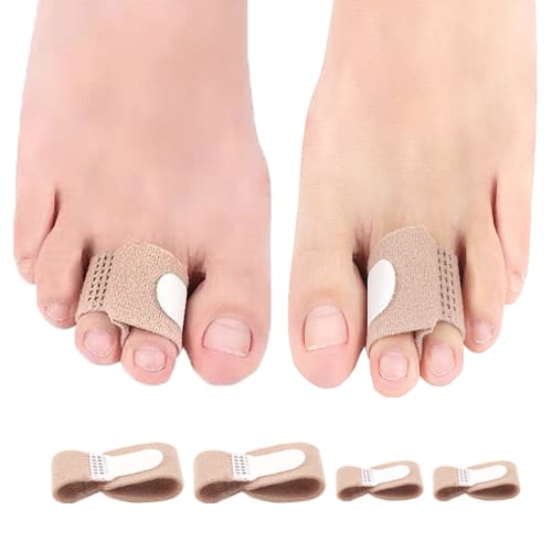 

Coollooda Toe Correction Pads (4-Pack) - Toe Protection Pads, Toe Supports, Toe Protection, Shock Absorption, Pain Relief, Toe Correction, Posture Imp