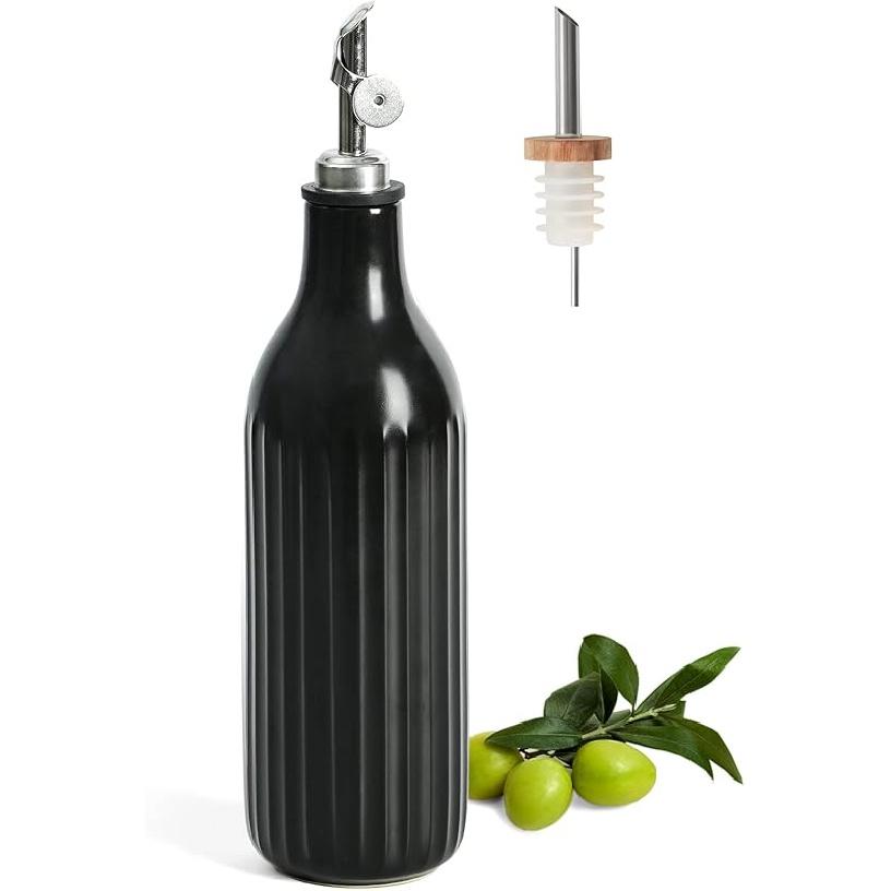 FE FUN ELEMENTS Olive Oil Dispenser Bottle, 19 oz Oil Dispenser for Kitchen and Vinegar Dispenser Bottle, Suitable for Vinegar, Coffee Syrups & Other