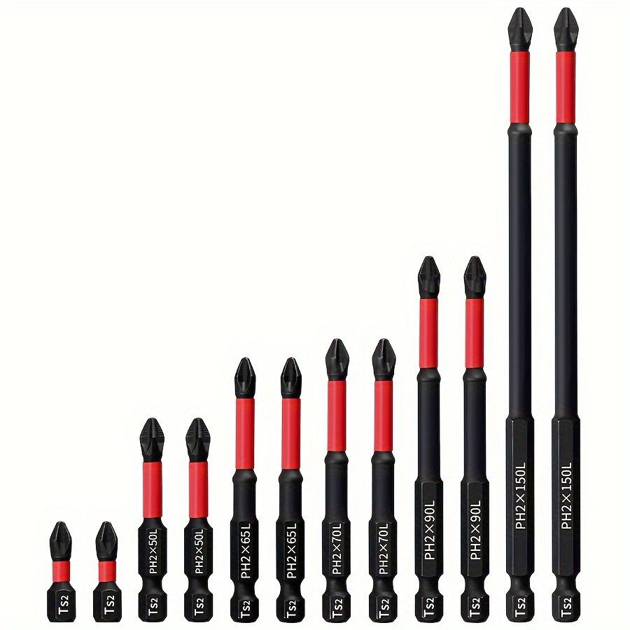 PH2 Magnetic Anti-Slip Phillips Screwdriver Bit Set, 25-150mm, High Hardness Electric Screwdriver Heads