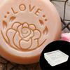 Valentines Day Acrylic Clear Seal Natural Organic Soap Making Tool Accessories Love Heart Pattern Soap Stamp Block