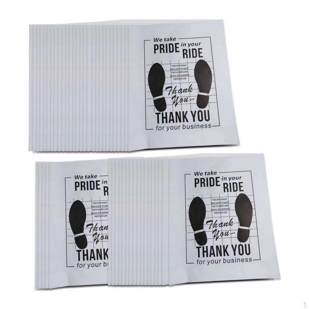 50x Car Paper Floor Mat Vehicle Carpet Protector for SUVs, Trucks, Taxis