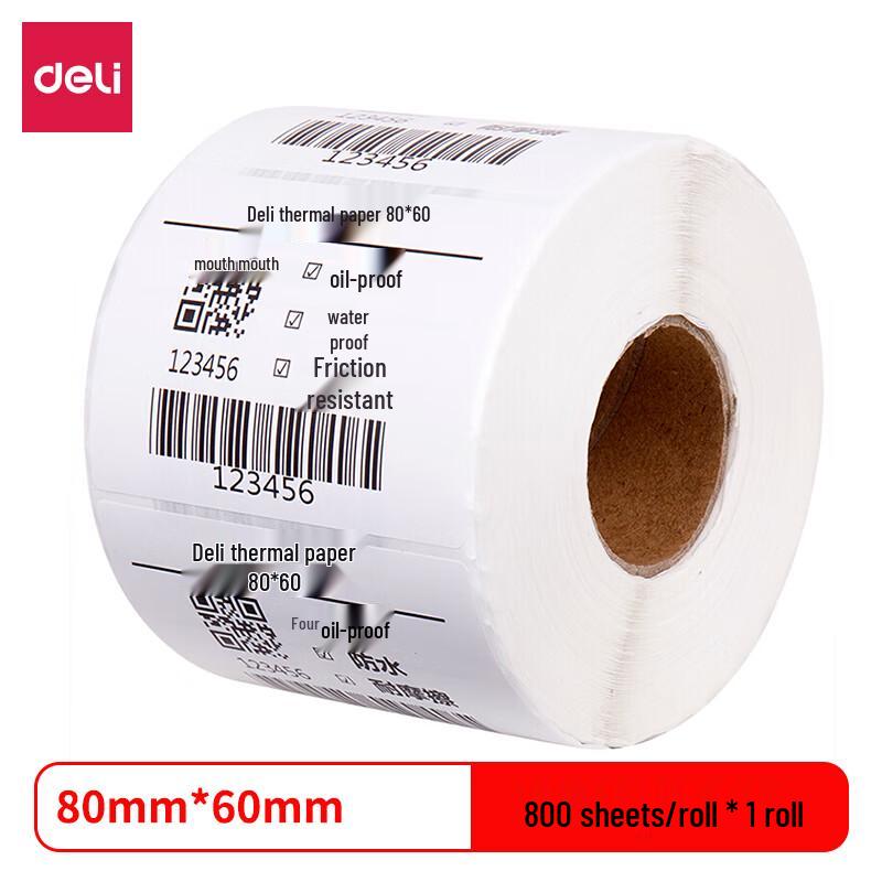 Deli 12006 Three-Proof Thermal Label Paper