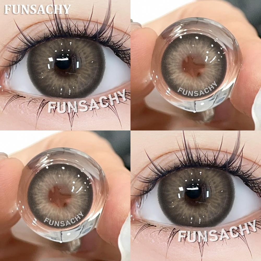 FUNSACHY 1 Paar Schwarze Kontaktlinsen Braune Graue Linse für Augen Blaue Linse Kosmetische Mode Koreanische Softlinsen für Frauen Schönheit Pupille