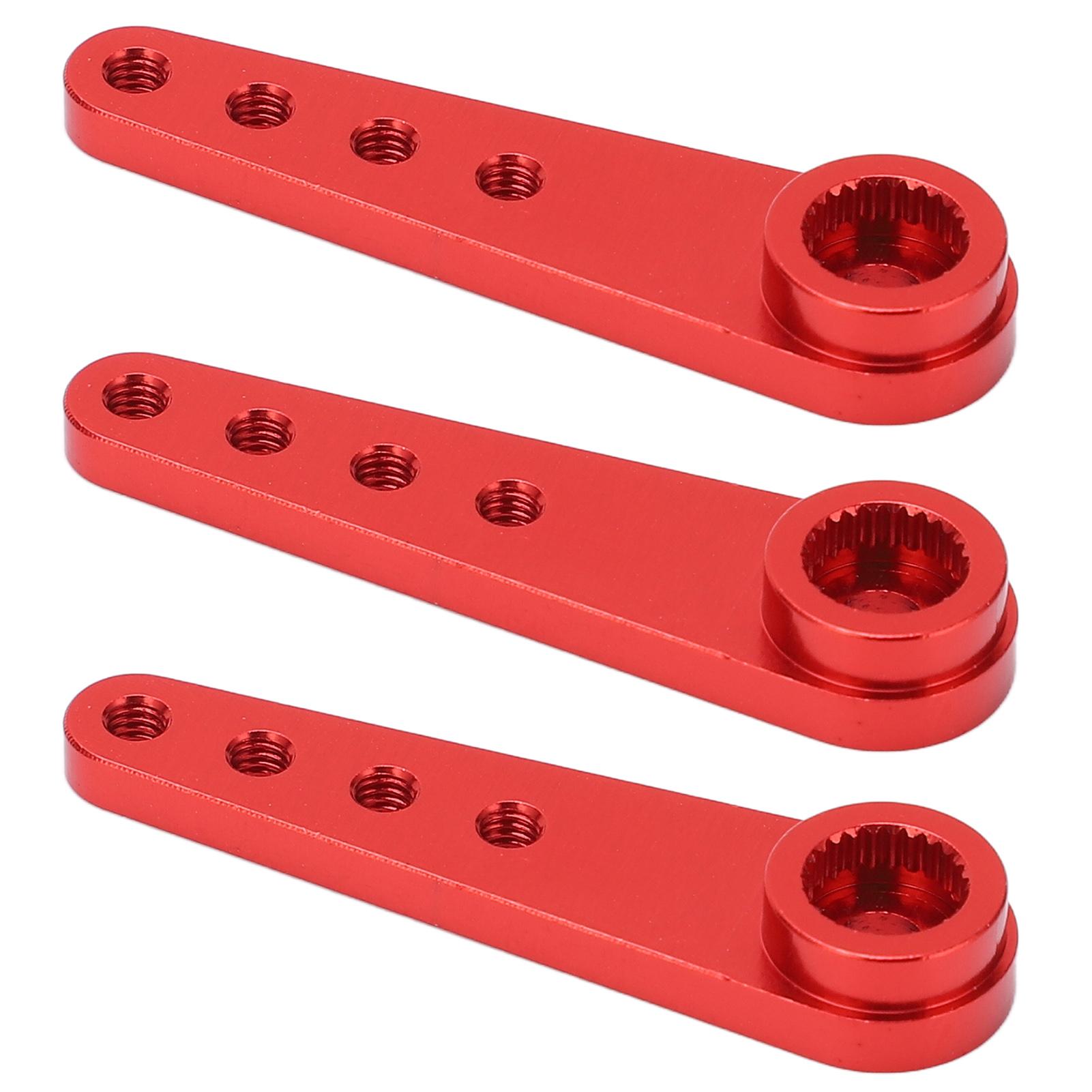 

3 шт. RC 25T Кермова сервомашинка Стандартний Універсальний 37 мм 1,46 дюйма Довжина 110 RC 25T Кермовий важільЧервоний