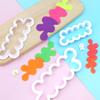 3PCS 3D Rose Printing Cutting DIY Cake Decor Fondant Embossing Plastic Mold Kitchen Baking Pastry Tool Accessories
