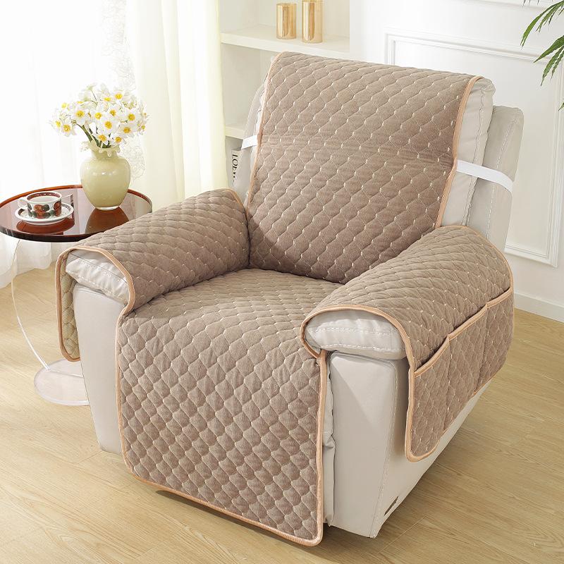 First Class Recliner Sofa Cushion Non-slip Morandi Quilted Single Manicure All-in-one Cover Cloth Cover