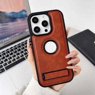 Luxus PU Leder Klappständer Handyhülle für iPhone 16 15 11 12 13 14 Pro Max Plus Hohles Logo Stoßfeste Abdeckung