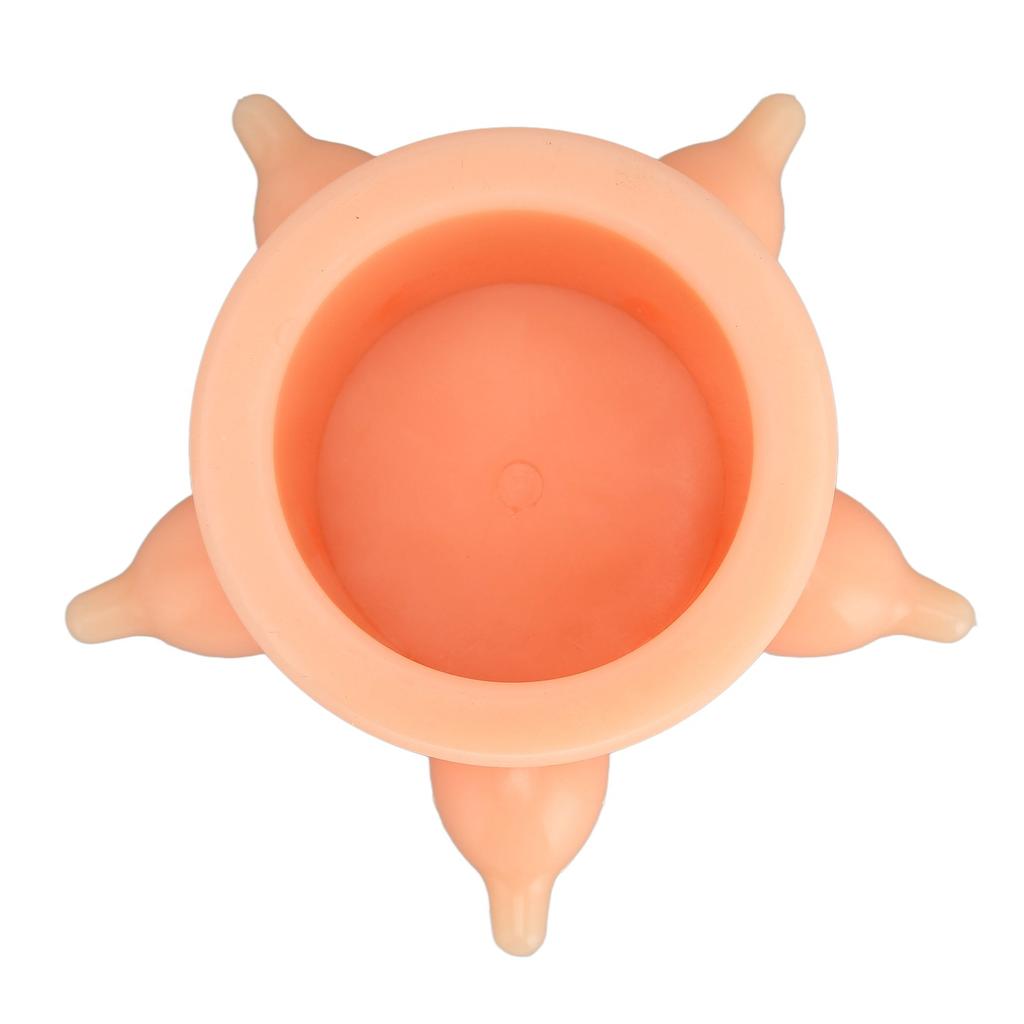 Pet Milk Feeder Food Grade Silicone Simulation Multi Nipple Small Pet Nursing Bowl for Kitten Puppy