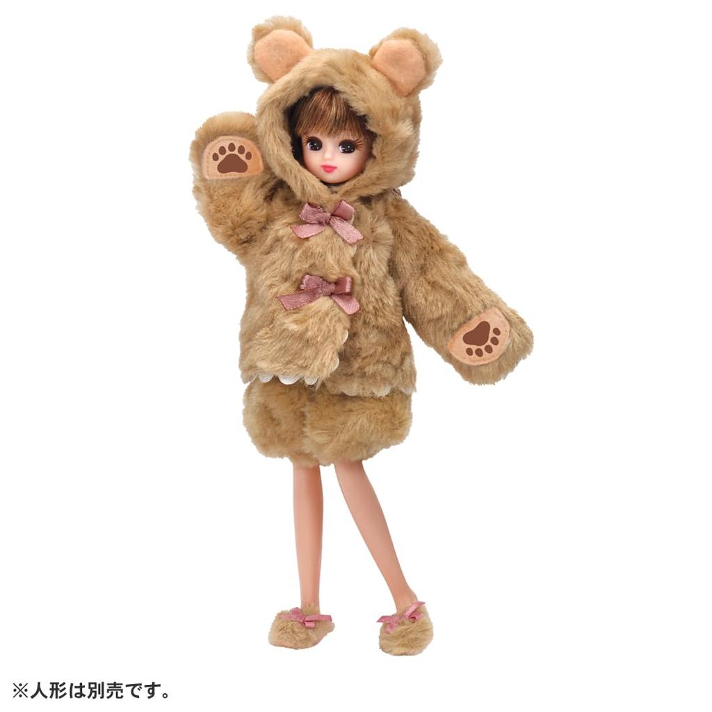 Takara Tomy Licca-chan Dress LW-07 Bear Nightwear Dress-Up Pretend Play Toy for Ages 3 and Up