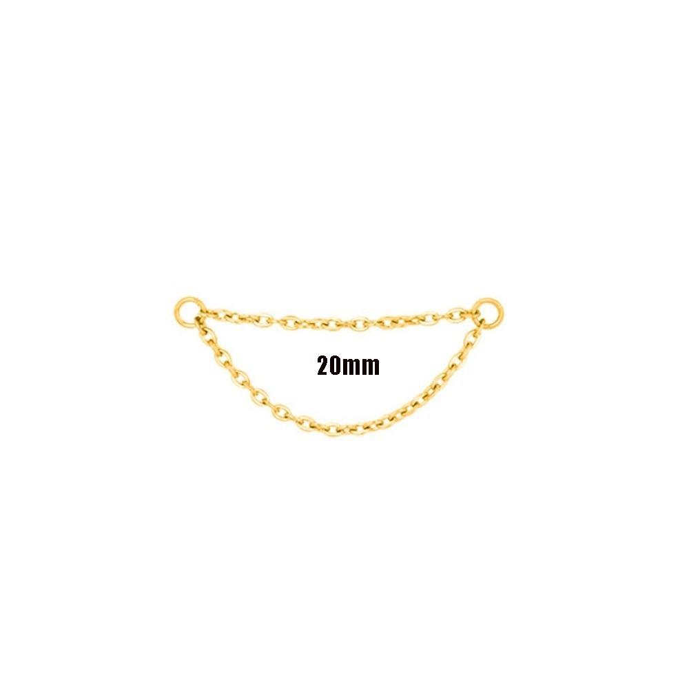 Chaîne de Nez Fashion en Titane Double Chaîne 25-50mm Chaîne Narine Chaîne à Trois Niveaux DIY Piercing Hélix Piercing Oreille Nez Bijoux