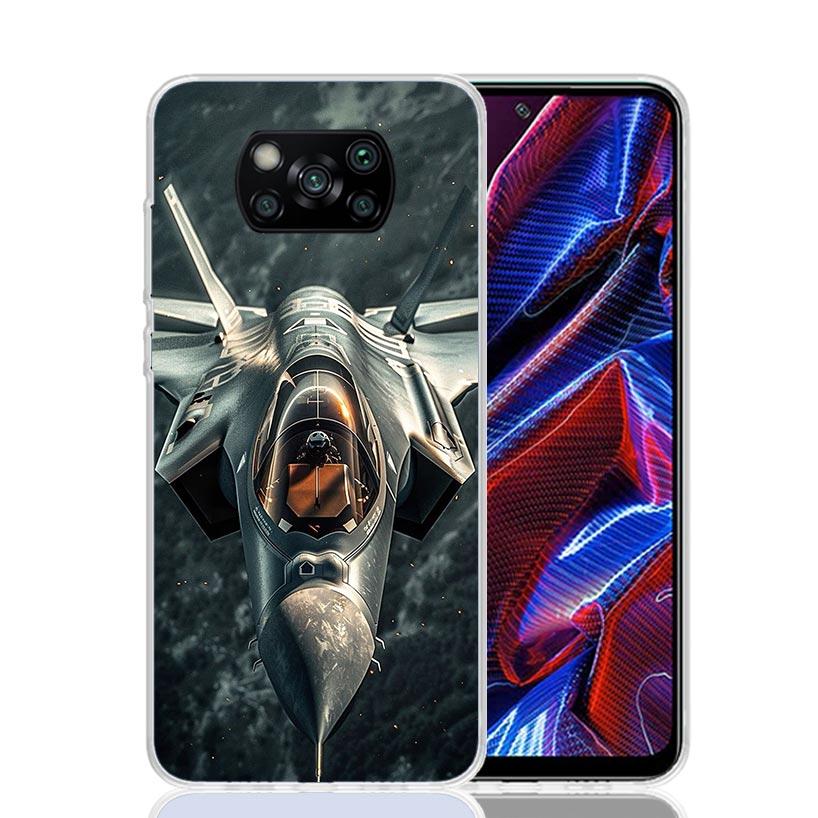 Aircraft Airplane Cool Phone Case For Xiaomi Poco X7 X6 X5 Pro F7 Ultra Redmi 15C 15 13 13C 12 12C 10 10A 10C 9 9A 9C 9T Cover P