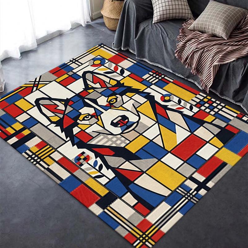 2025 New Husky Dog Carpet Rug for Living Room Bedroom Home Sofa Decoration,Kids play Non-slip Floor Mat66