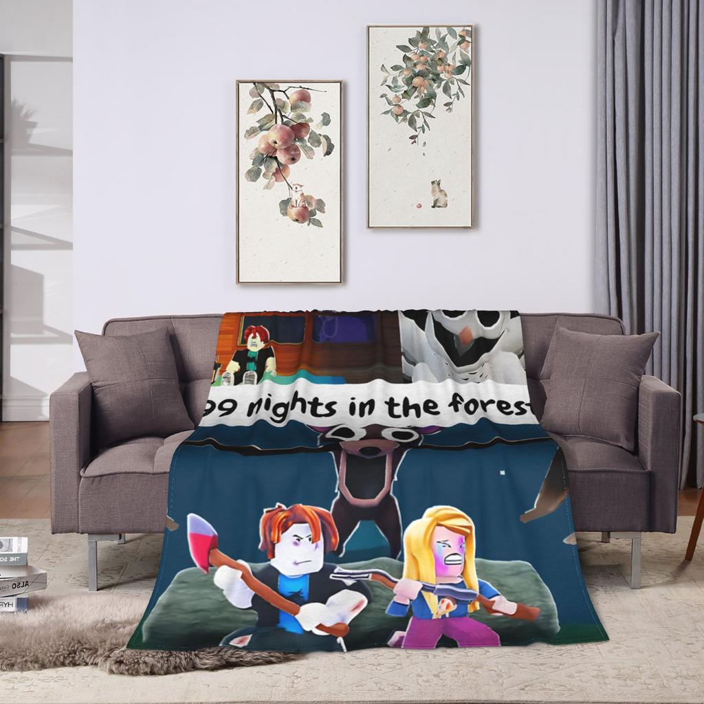 99 Nights In The Forest Game Blanket Office Flannel Throw Blanket For Couch Chair Sofa Bed Super Warm Design Quality Bedspread