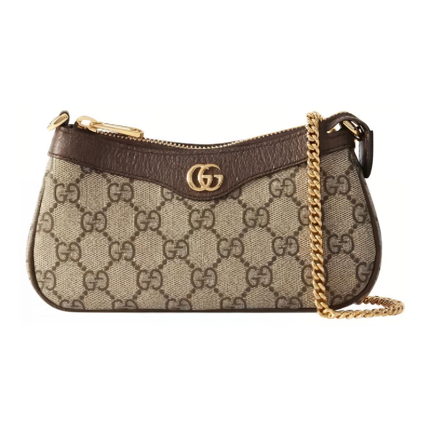 GUCCI Ophidia audekla somiņa ar ādas