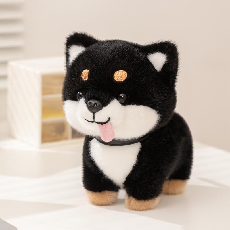 New Cute Plush Dogs Adorable Shiba Inu Stuffed Animals With Tongue Out Soft Kawaii Puppy Beagle Dolls For Office Desk Companion