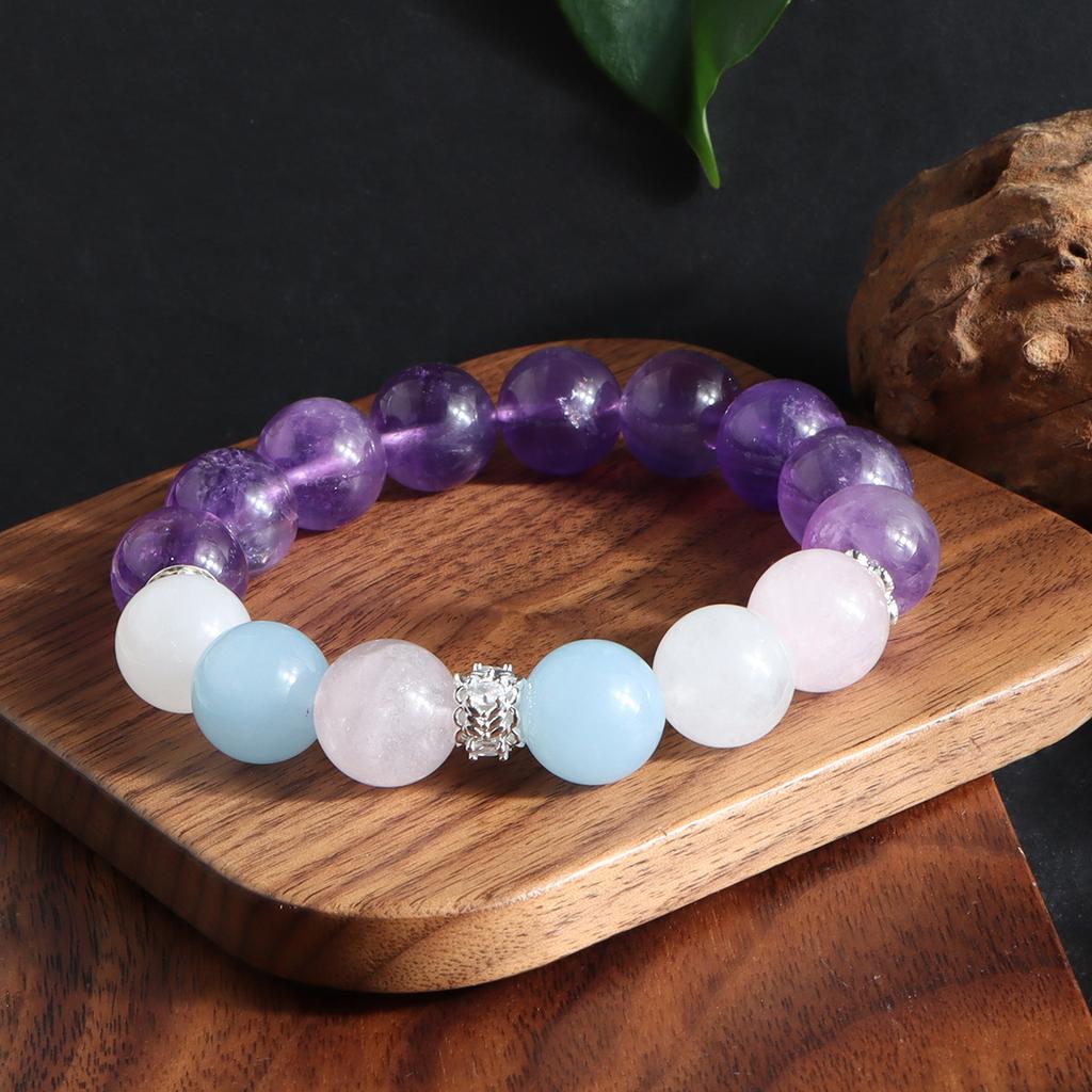 Natural amethyst morganite crystal bracelet versatile fashion commuting Douyin live broadcast explosion to send girlfriends and friends