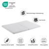 Foldable Mattress, Honeycomb Fabric, Öko-Tex Certified, Ergonomic, Breathable, Durable, Hardness H3, 23D Foam, White, 140x200cm&140x100cm