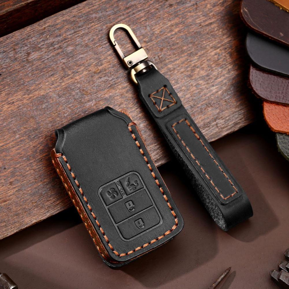 Custom Fit Honda Key Cover for Civic Accord Genuine Leather Handmade Car Key Holder Protective Case