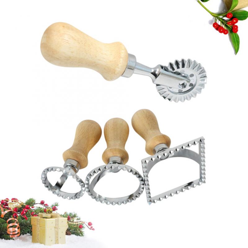 Unbranded 4 Stück Ravioli-Schneidrad Teigrad 13,3x3,3x2,7cm