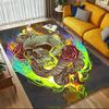1pc Skull Snake Themed Rug for Home Decor, Non-slip Office Carpet, Chair Mat, Outdoor Mat, Christmas and Halloween Gifts-0731057