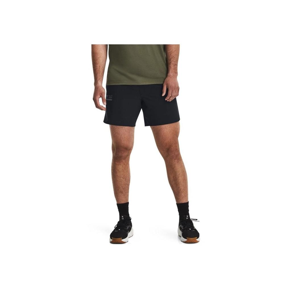 Under Armour Johnson Series Solid Button Training Sports Casual Shorts Men Shorts Black 1380103-001