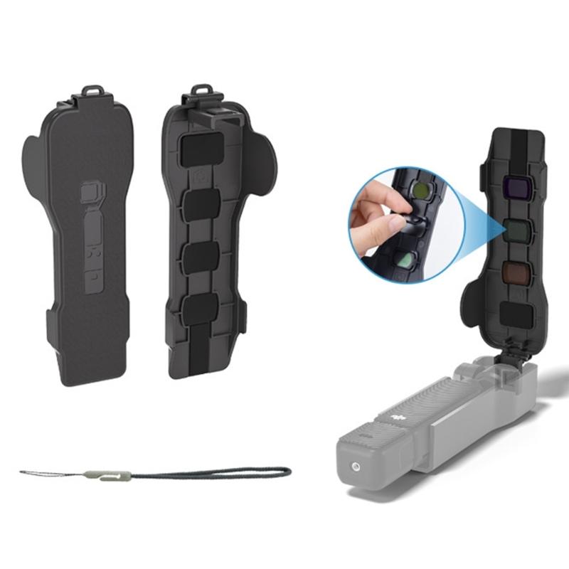 Filter Storage Protective Cover for Pocket Camera Lightweight Portable Includes Multiple Filter Slots and Ergonomic Grip