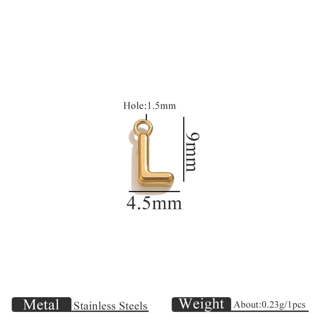 Yori 10pcs/lot Stainless Steel 26 Letters A-Z Mini Ring Letters Diy Handmade Jewelry Making Accessories Wholesale