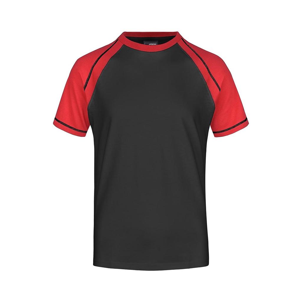 James and Nicholson Mens Contrast Raglan T-Shirt