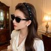 Elegant Diamond-Studded Non-Slip Toothed Headband for Women - Perfect for Face Washing and Hair Styling