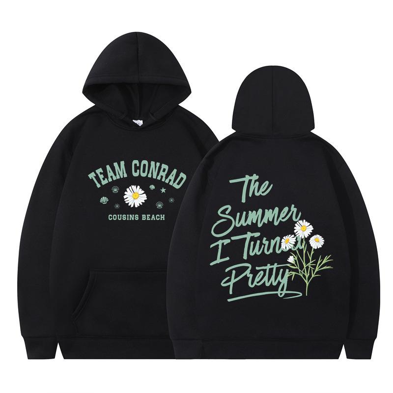 The Summer I Turned Pretty Mens Casual Hoodie Sweatshirt Hoodie Pullover Unisex Oversized Sweatshirt XS чёрный