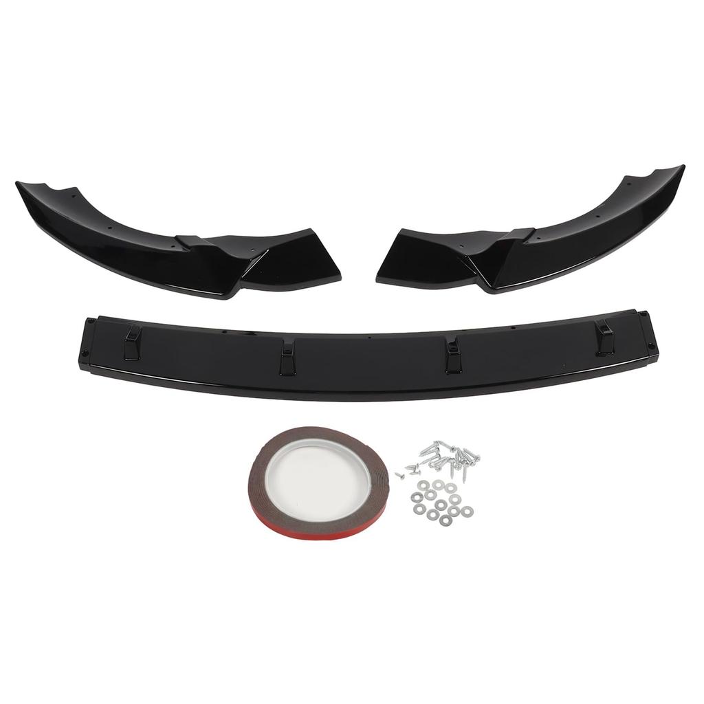 Front Bumper Lip Front Bumper Lip Replacement for W176 Standard Front Lip Front Bumper Lip Chin Splitter Spoiler, 3-Section Diffuser, Mercedes-Benz