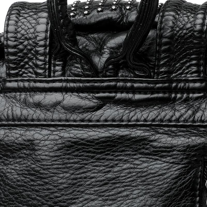 Nietenverzierter Rucksack Modischer Punk-Stil Rucksack für Damen Lässiger täglicher Gebrauch Leichter Rucksack mit Nieten für den täglichen Weg zur Arbeit, Schule und Reisen