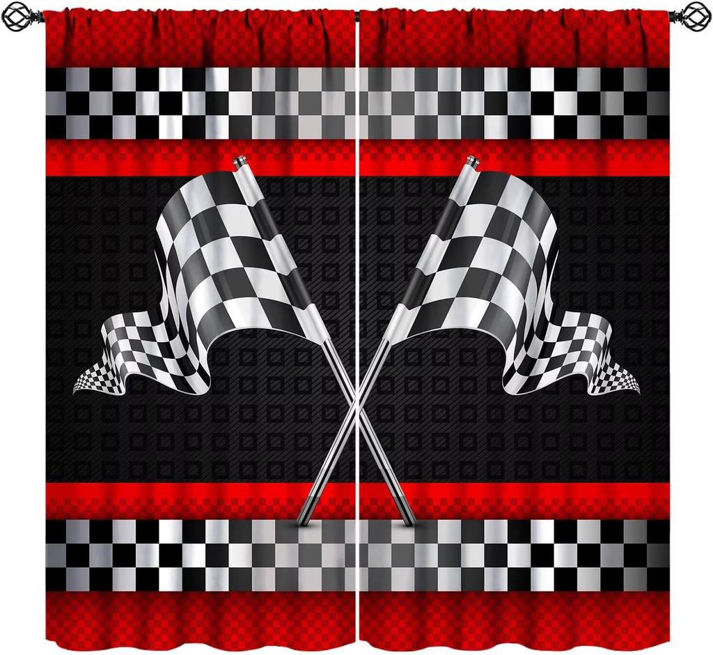 Room Darkening American Football Curtains Men Teens Cool Ball Sporty Theme Art Printed Window Drapes Kids Boys Bedroom Living Curtain Polyester