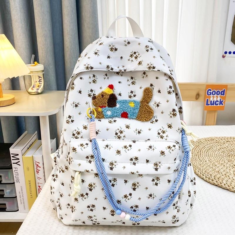 junior high school students, large capacity, lightweight and cute printed backpack, high school student travel backpack.