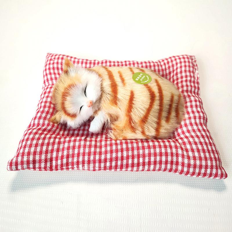 Lovely Plush Kittens Doll Toy Home Decoration Car-Styling Car Ornaments Cute Simulation Sleeping Cats Dashboard Decoration