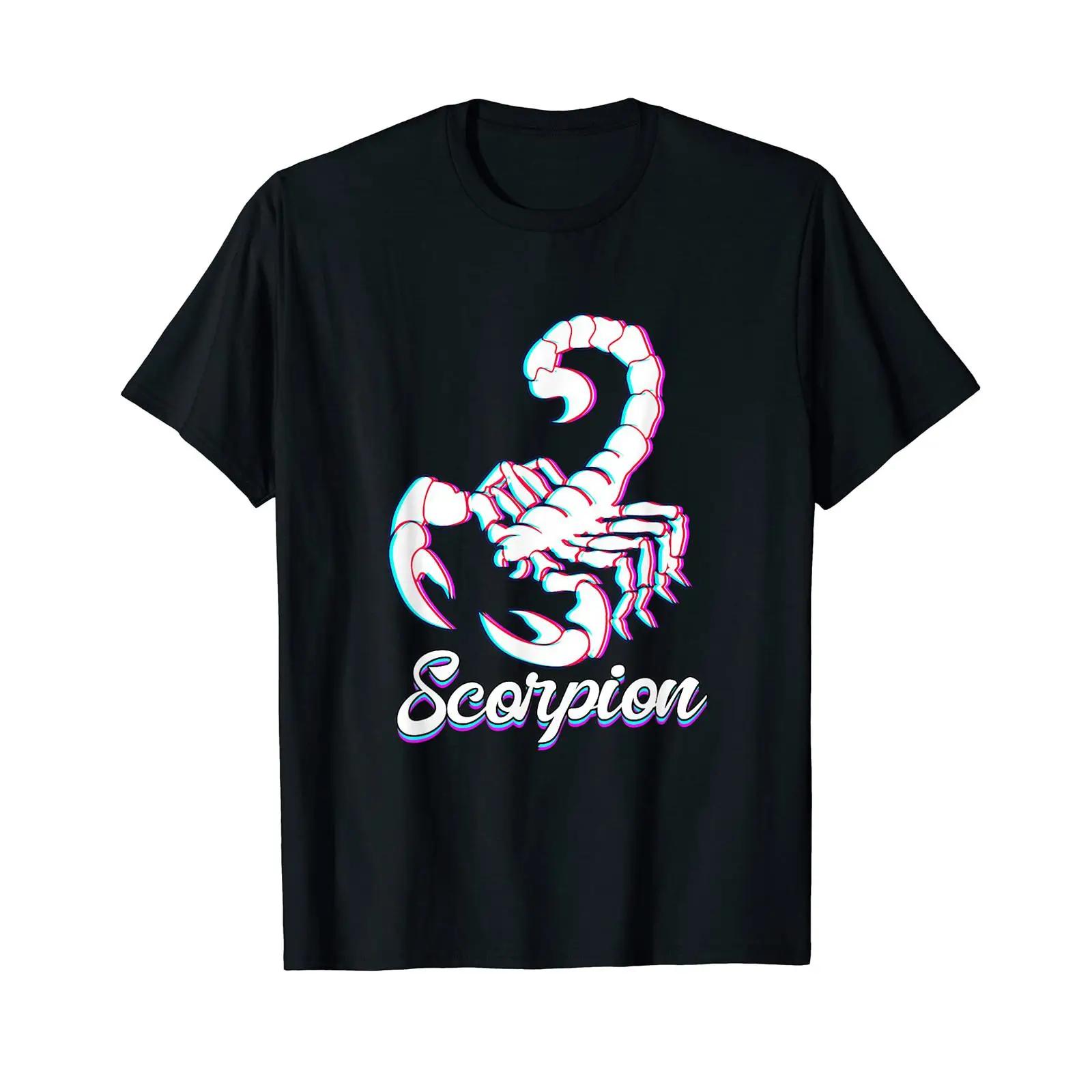 

80s Laser Retro Scorpion T Shirt black vintage Washed Stylish Breathable designer clothes fashion Slightly Soft homme Unisex 5XL різнокольоровий