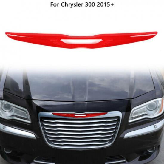Красная передняя центральная решетка Декоративная накладка на панель автомобиля для Chrysler 300/300C 15+