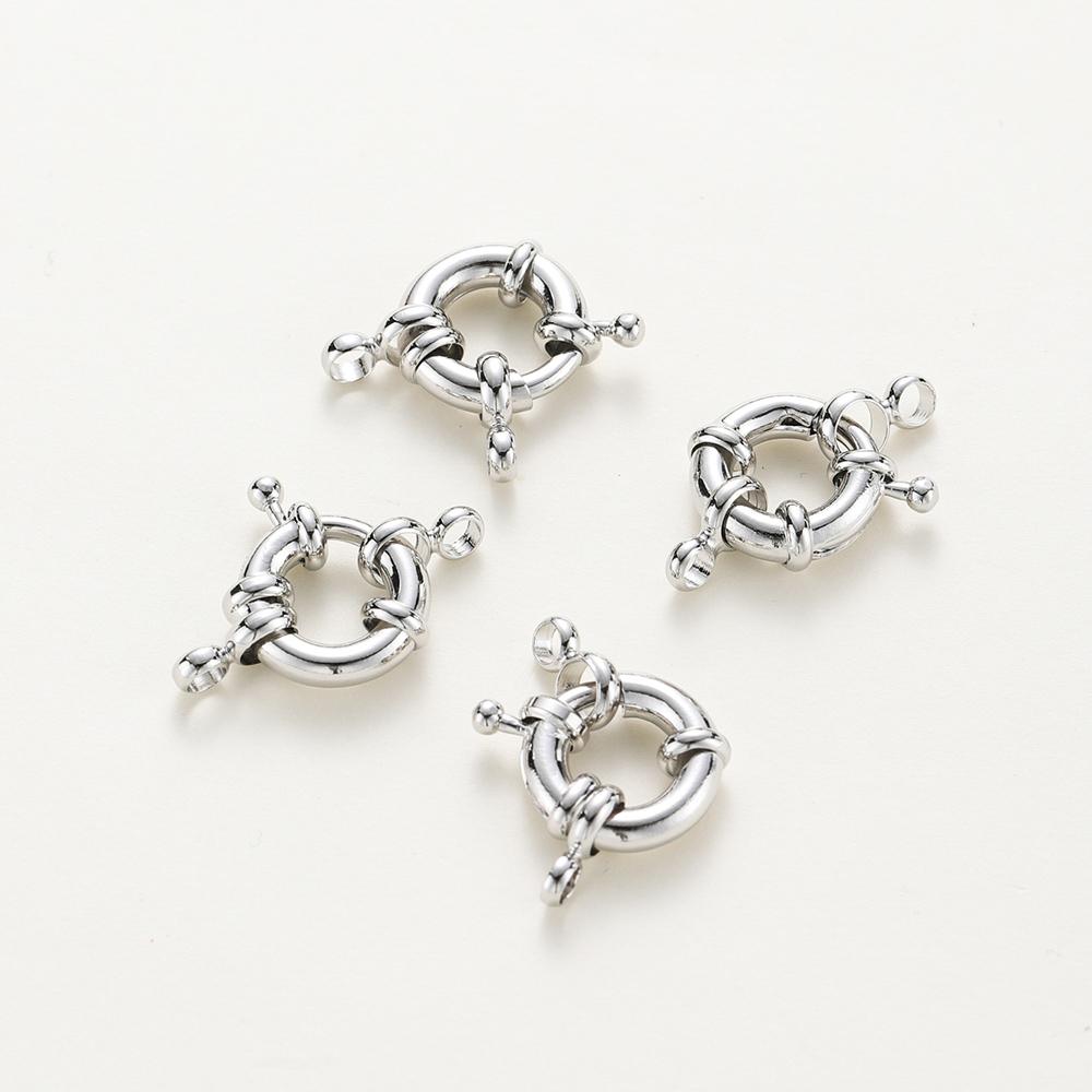 1-4Pcs 14K 18K Real Gold Plated Sailor Clasps Bracelet Charm End Connector Spring Clasp For Diy Jewelry Making Necklace Findings