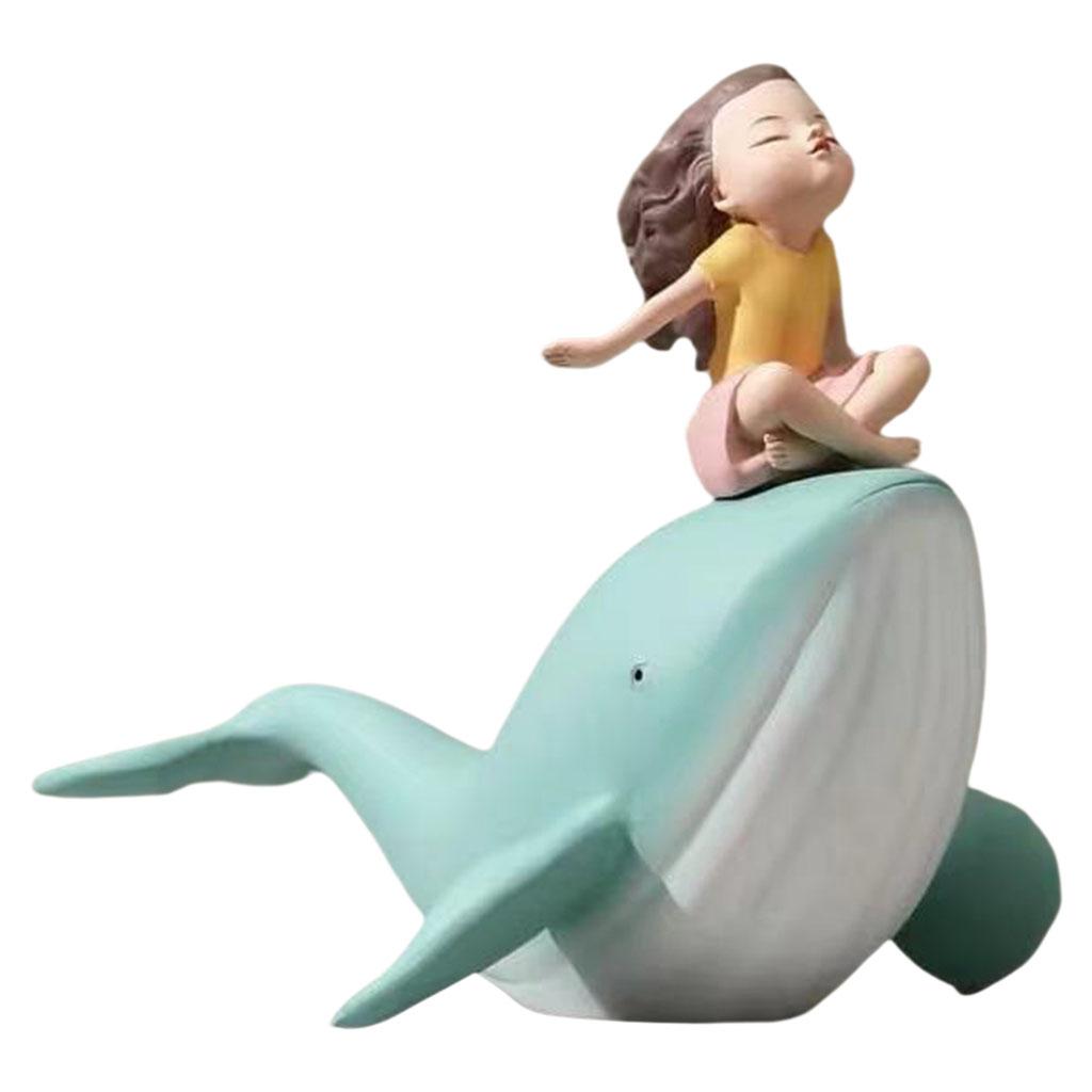 Girl Figurine Resin Sculpture Crafts Home Desktop Decor Ornament Gift