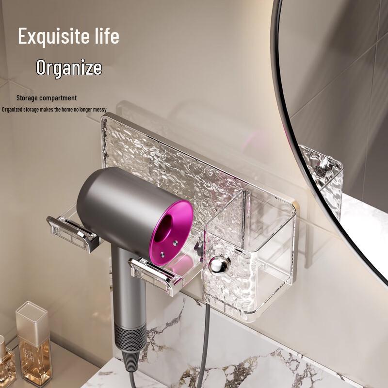 Ścienny uchwyt na suszarkę do włosów z przyssawką