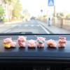 6Pcs/Set Cute Pig Car Interior Decoration Funny Auto Center Console Rearview Mirror Ornaments For Car Accessories