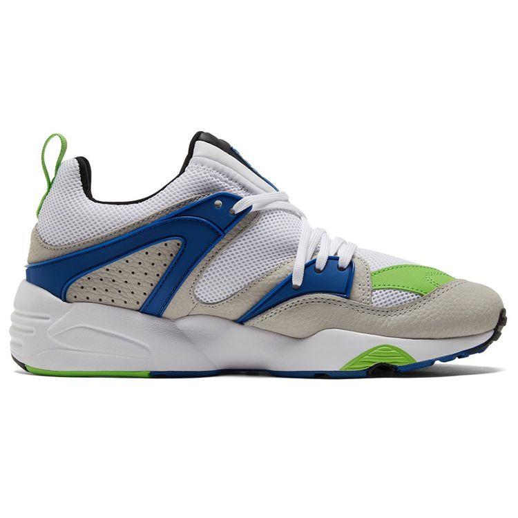 Puma Blaze of Glory Reverse Classics - Bílé unisex tenisky Černá Šnorchlově modrá 383532-02