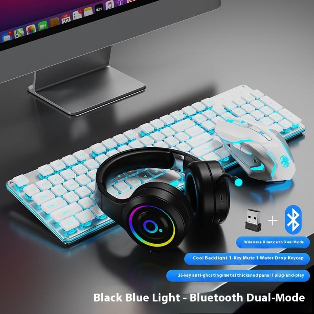 Kabelloses Tastatur- und Maus-Set, Leise Ultradünn Hochwertig Spielcomputer Büromaschinen Gefühl