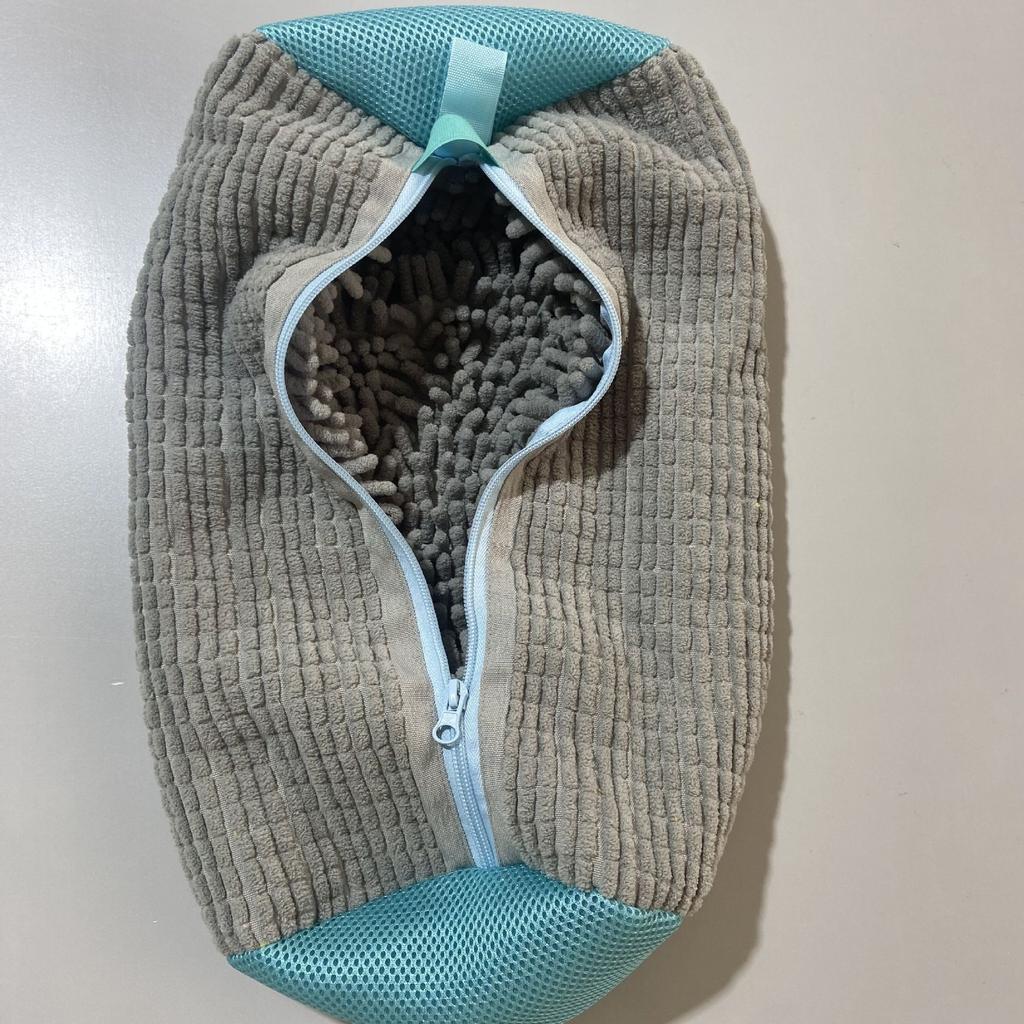 1PC Shoe Washing Machine Bag for Washer & Dryer Soft Chenille Fabric with Fluffy Lining Noise-Fits Sneakers & Shoes Laundry Bags