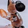 Kreative Buntglas-Maus, die Eier stiehlt, Skulptur, Handgefertigter Miniatur-Tier-Schmuck, Haus-, Büro-, Auto-Dekorationen, Geschenk