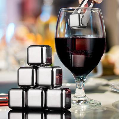304 Stainless Steel Ice Cube Metal Ice Hockey Whisky Chilled Beer Ice Tartar Bar Wine Set YSH