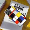 M-Mondrians Phone Case Glass Cover For IPhone 17 15 Pro Max 14 Pro 16 12 11 13 Mini X XR XS 8 7 Plus SE