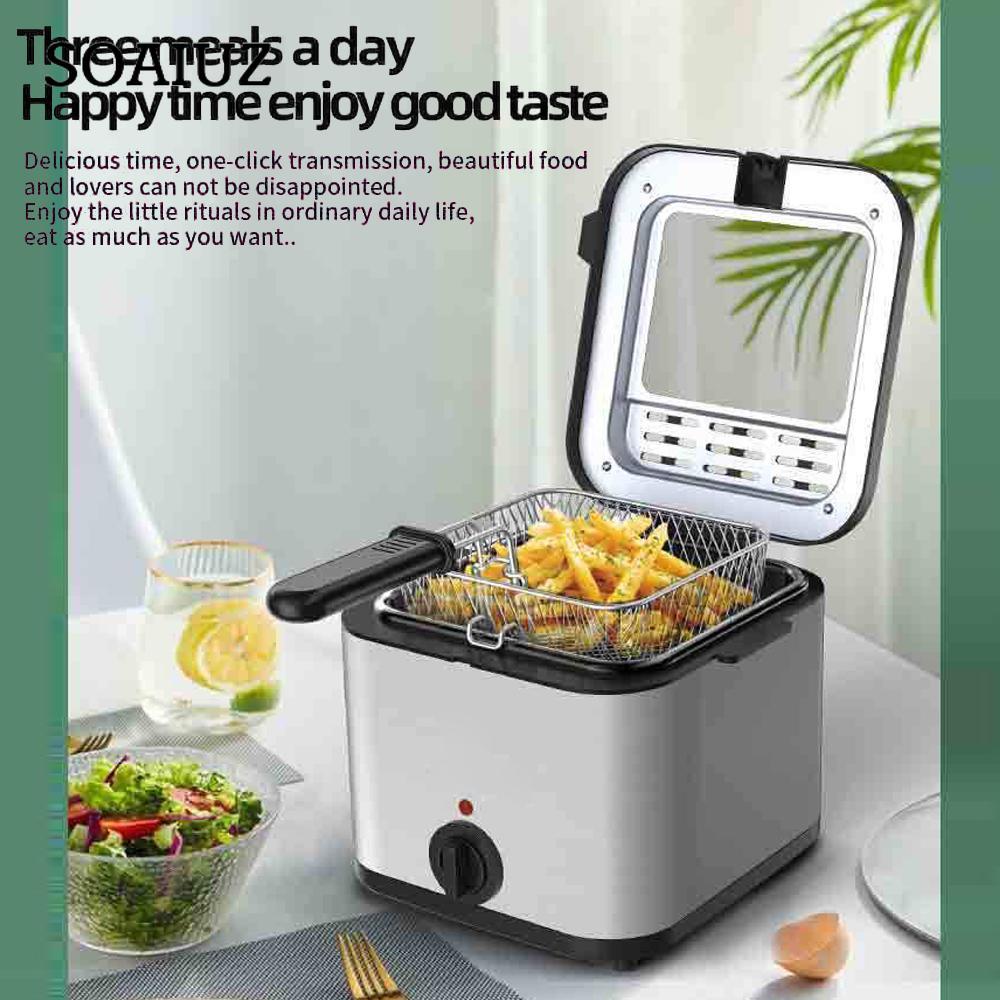 

Электрическая фритюрница 2,5 л, бытовая, маленькая, мощная, 1000 Вт, многофункциональная, фритюрница из нержавеющей стали, кебаб