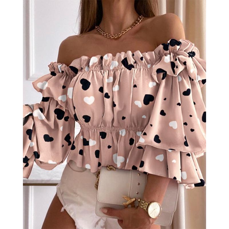 JPNTKY Women's Fashion Casual Short Sleeve Blouses & Shirts